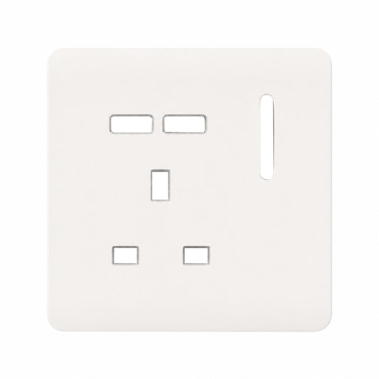 Trendi Switch 1 Gang USB Spare Faceplate For Modern Designer Plug Socket in Matt White