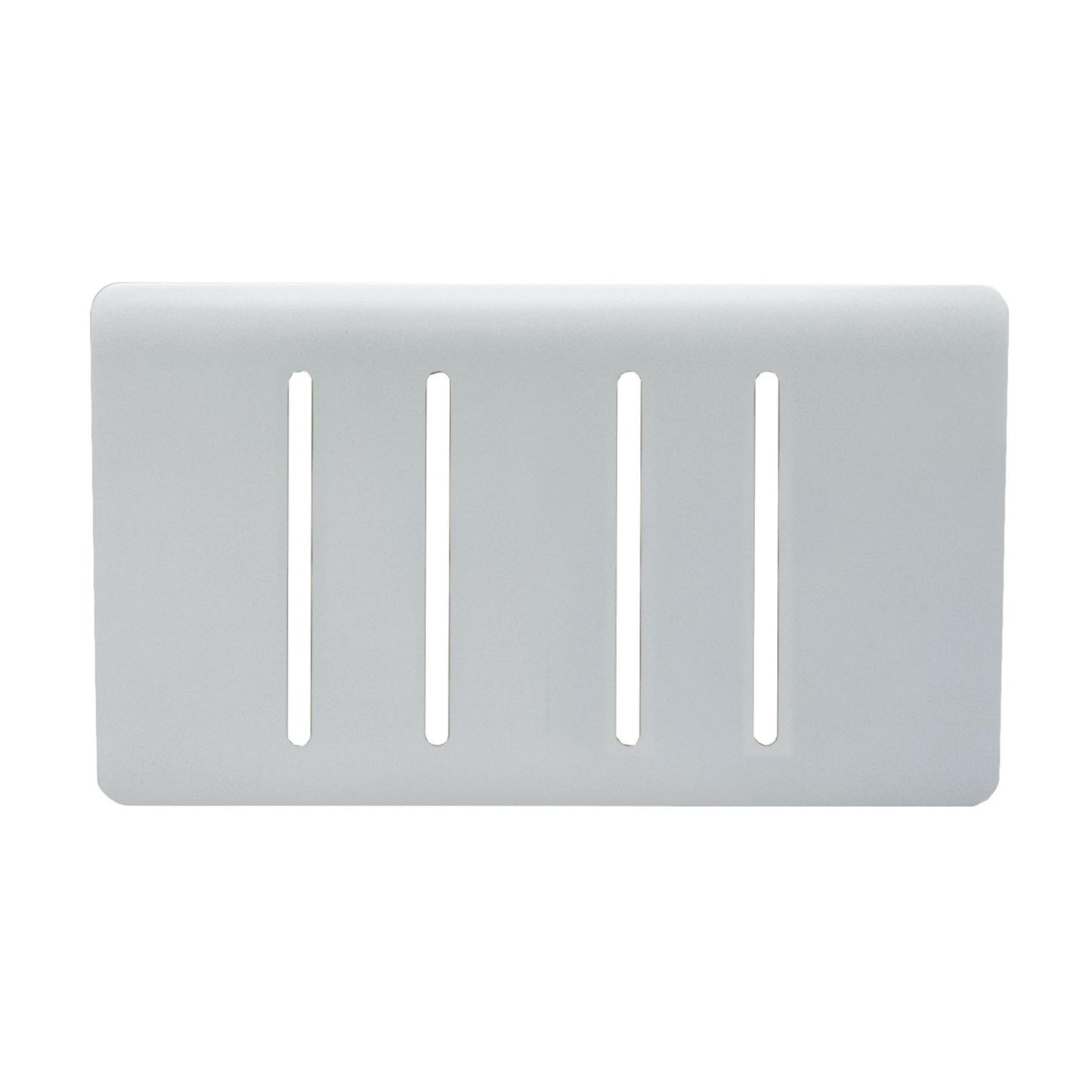 Trendi Switch 4 Gang Spare Twin Faceplate for Modern Designer Light Switch in Platinum Silver