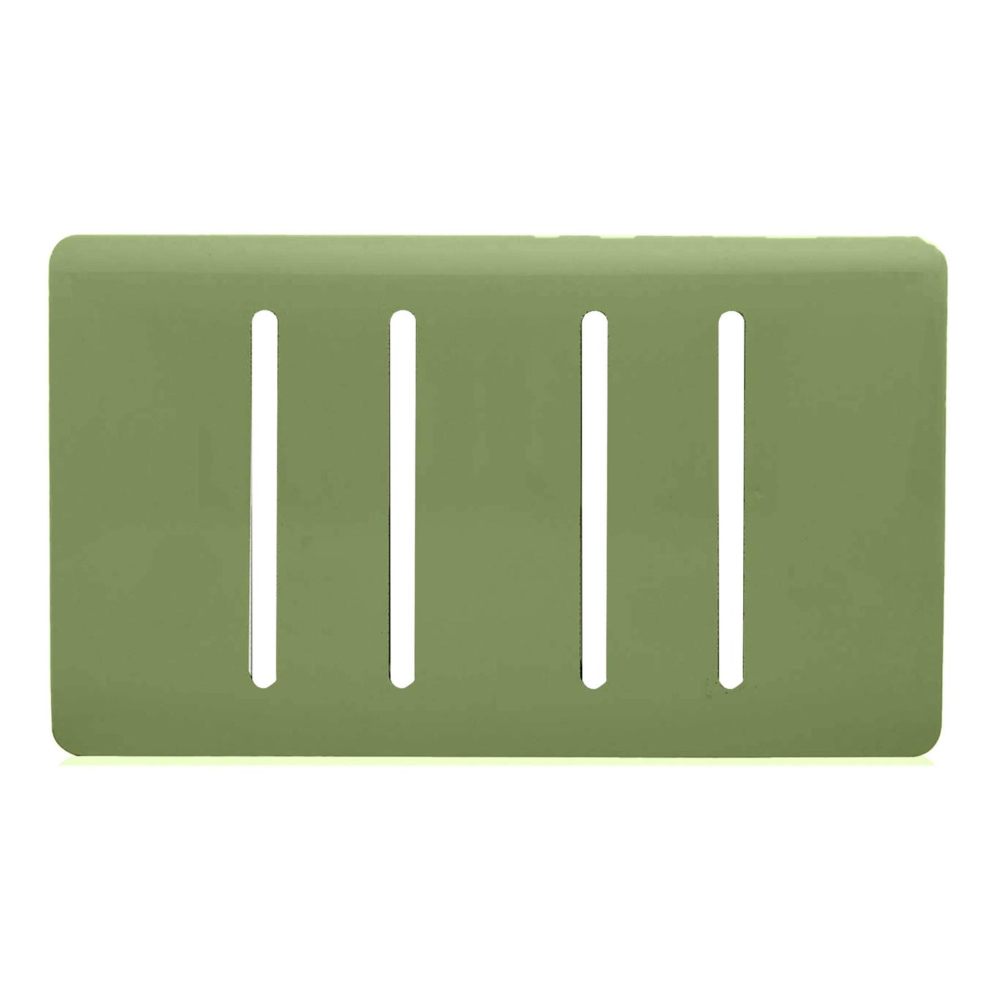 Trendi Switch 4 Gang Spare Twin Faceplate for Modern Designer Light Switch in Moss Green