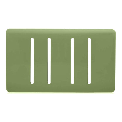 Trendi Switch 4 Gang Spare Twin Faceplate for Modern Designer Light Switch in Moss Green