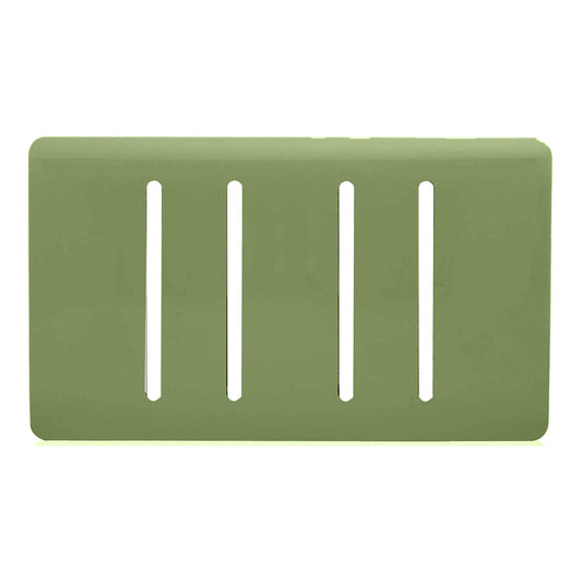 Trendi Switch 4 Gang Spare Twin Faceplate for Modern Designer Light Switch in Moss Green
