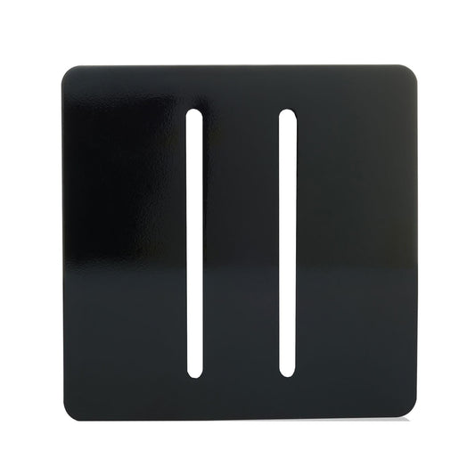 Trendi SPARE FACEPLATE For 2 Gang 2 Way  10 Amp Rocker Light Switch Black