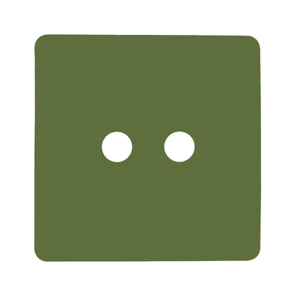 Trendi Switch 2 Gang Spare Faceplate For Co-Axial Modern Designer Television Socket in Moss Green