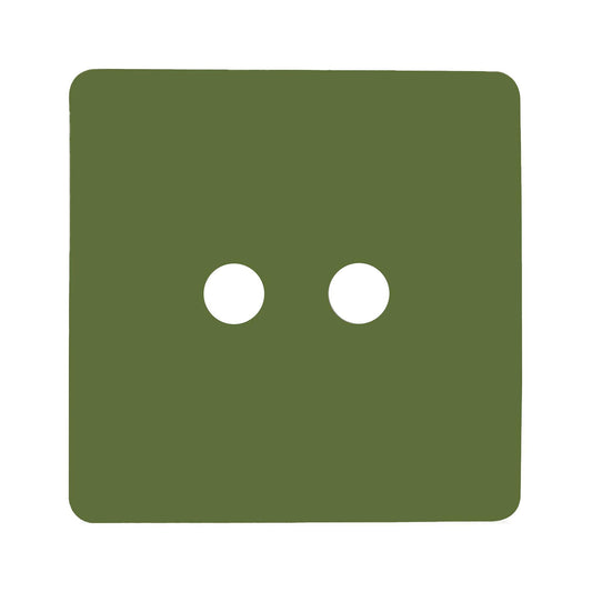 Trendi Switch 2 Gang Spare Faceplate For Co-Axial Modern Designer Television Socket in Moss Green