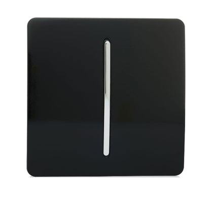 Trendi Switch 1 Gang Intermediate Rocker Light Switch in Piano Black