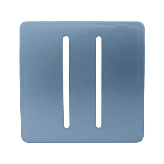 Trendi Switch 2 Gang Spare Faceplate for Modern Designer Light Switch in Sky Blue