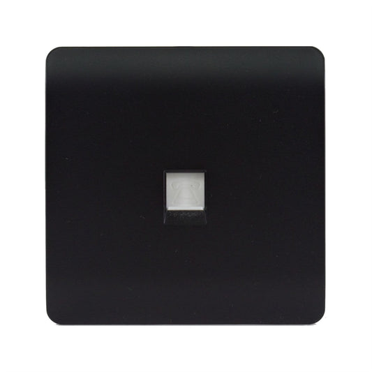 Trendi Switch 1 Gang RJ45 Cat 5e PC Ethernet Socketin Matt Black