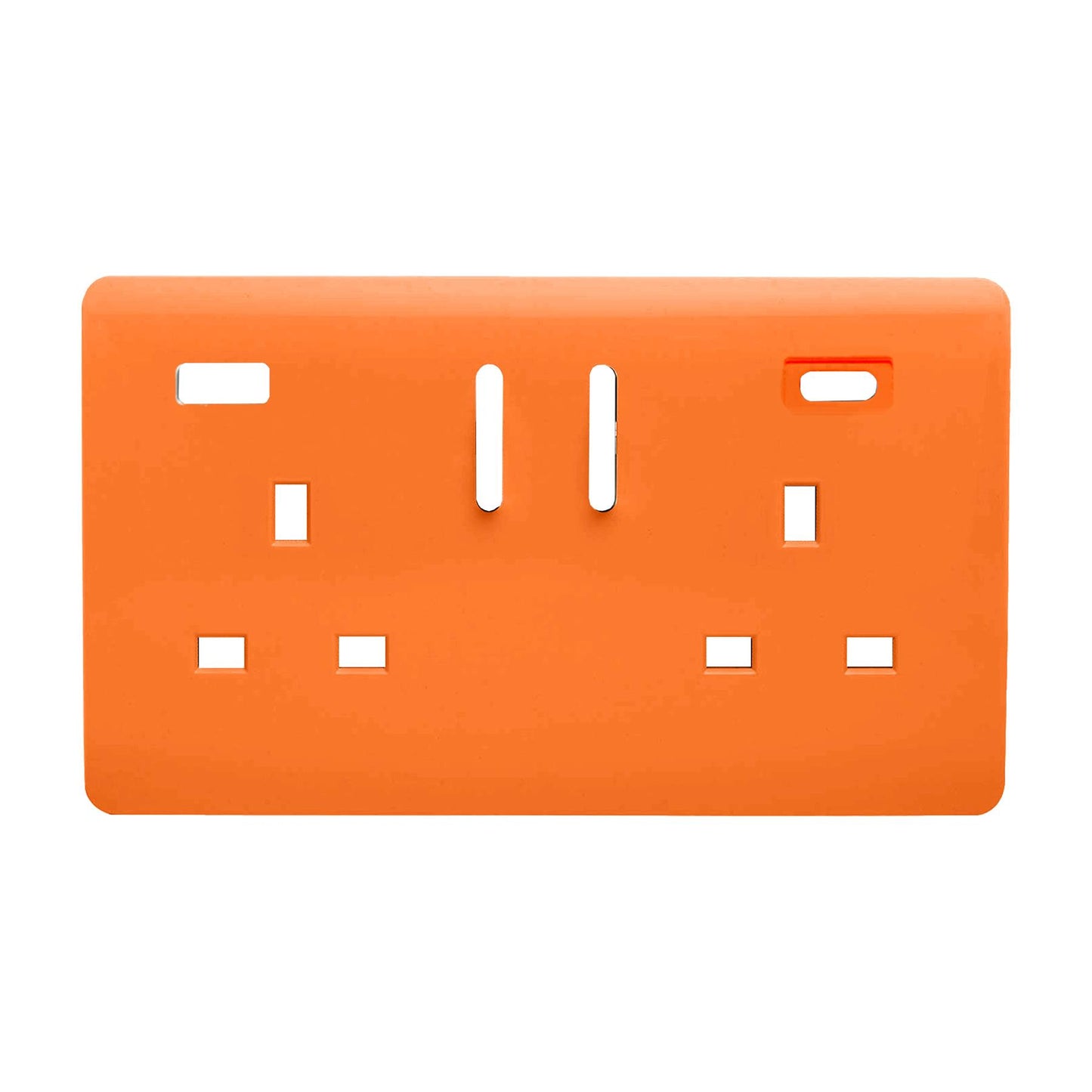 Trendi Switch 2 Gang Type A&C USB Spare Faceplate For Modern Designer Plug Socket in Sunset Orange