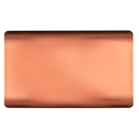 Trendi Switch Double Spare Faceplate For Modern Designer Blanking Plate in Copper