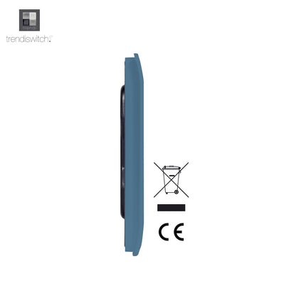 Trendi Switch Double Blanking Plate in Sky Blue