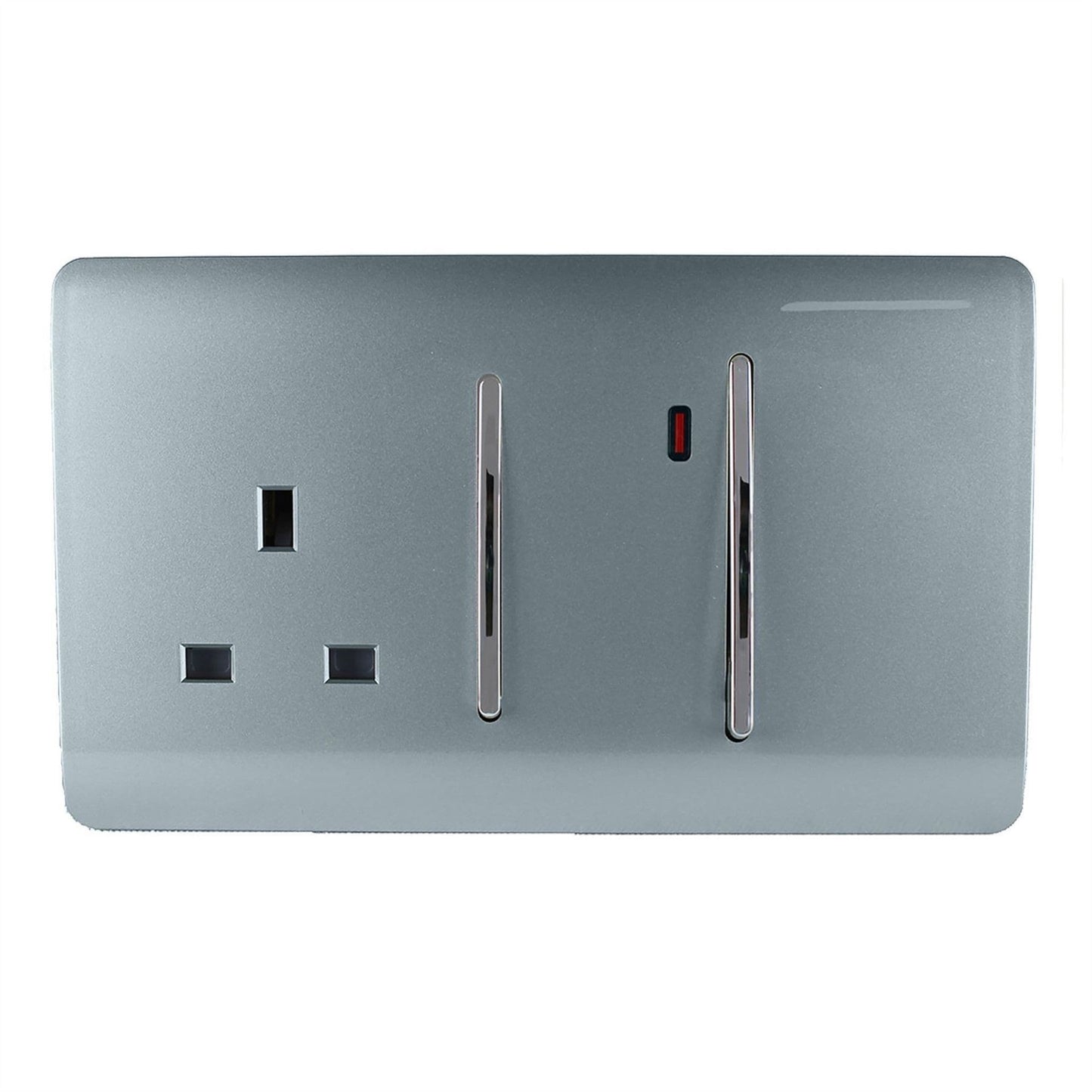 Trendi Switch Spare Faceplate For Cooker Switch & Plug Socket with Neon in Cool Grey