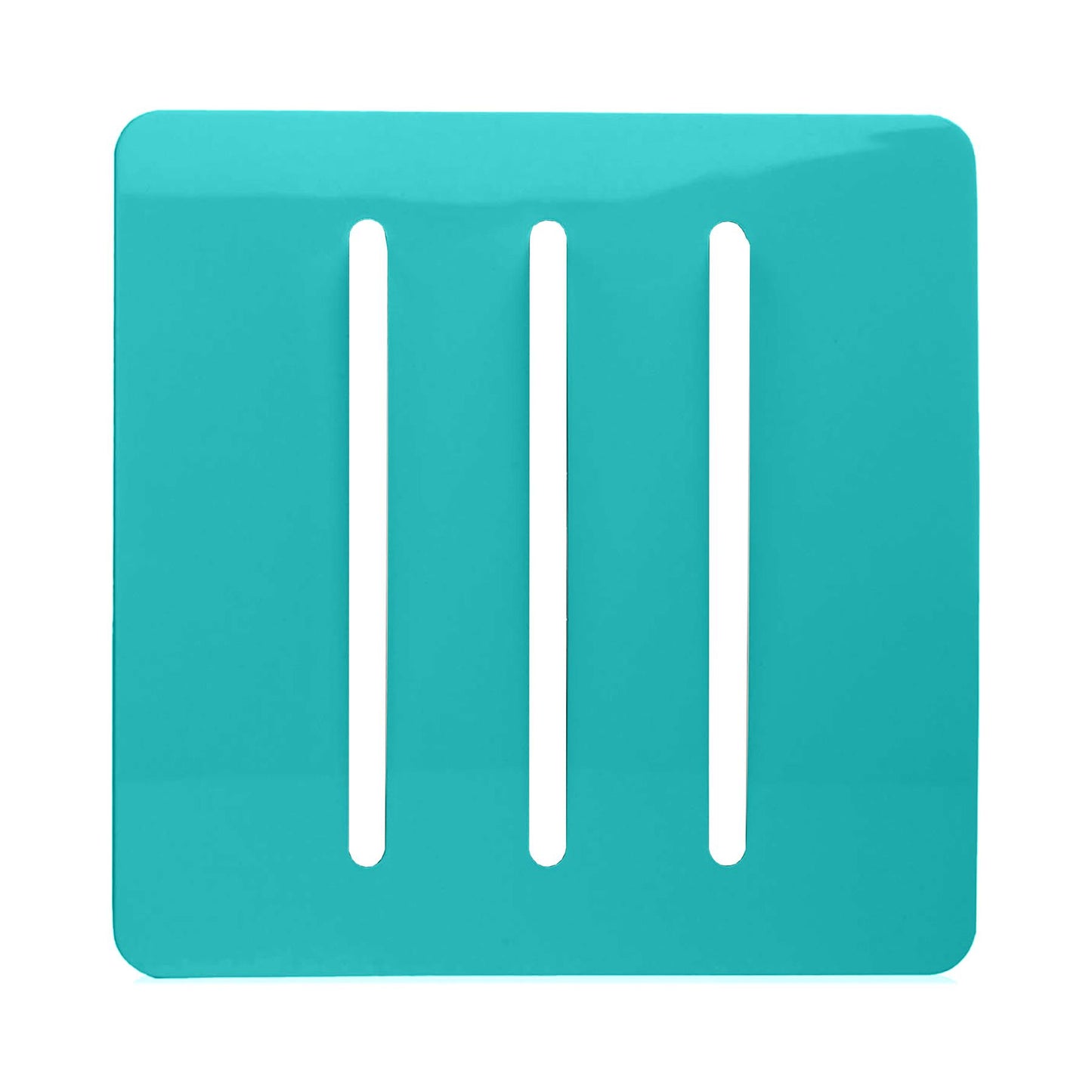 Trendi Switch 3 Gang Spare Faceplate for Modern Designer Light Switch in Bright Teal