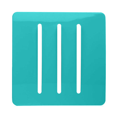 Trendi Switch 3 Gang Spare Faceplate for Modern Designer Light Switch in Bright Teal