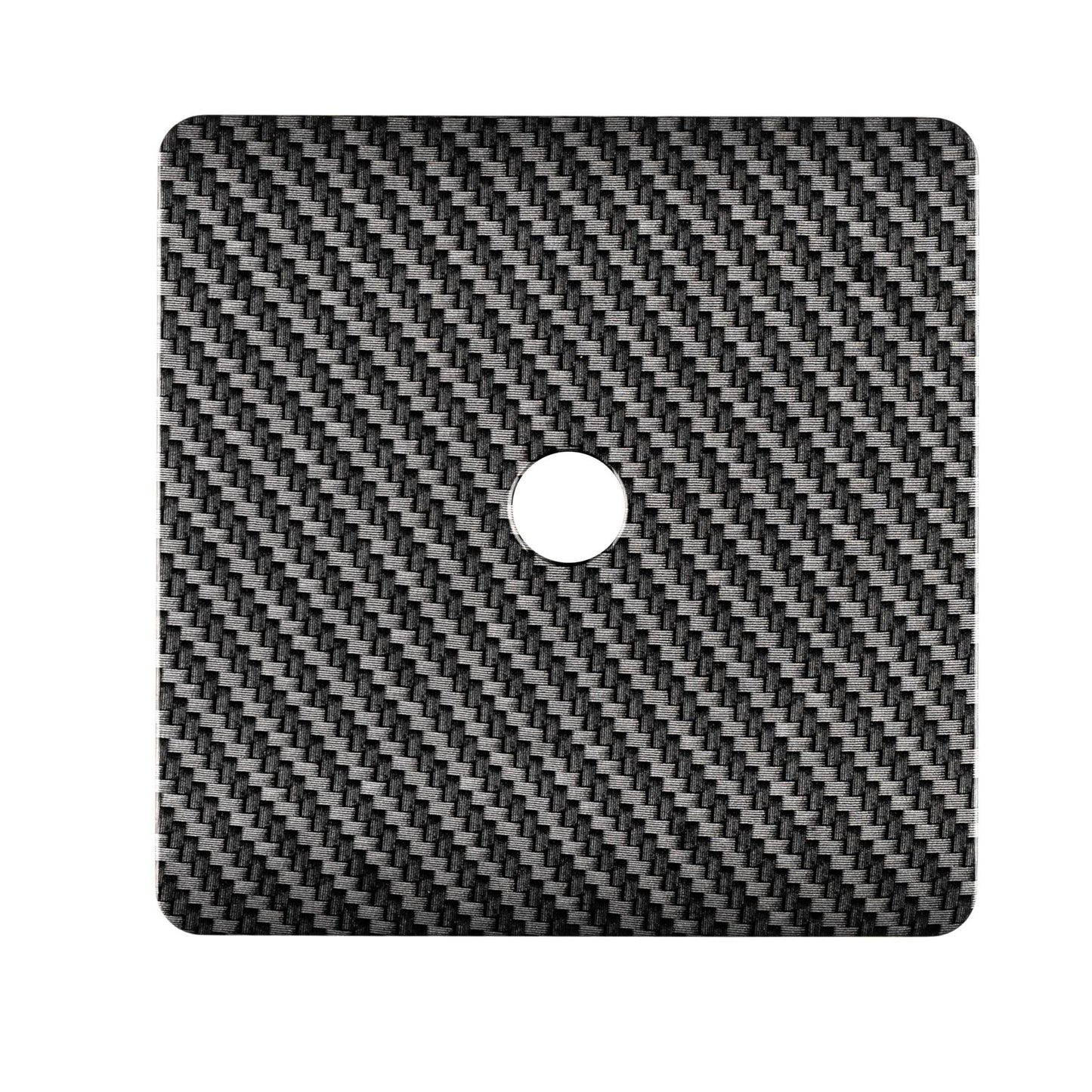 Trendi Switch 1 Gang Spare Faceplate For Co-Axial Modern Designer Television Socket in Carbon Fibre