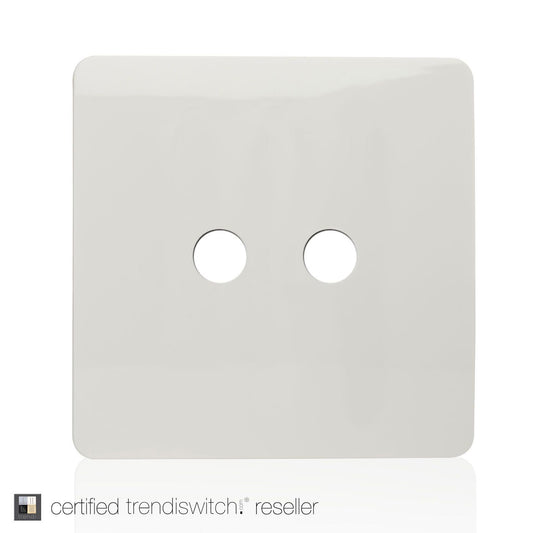 Trendi SPARE FACEPLATE For Artistic Modern 2 Gang TV Socket White ART-2TVSWH-SP