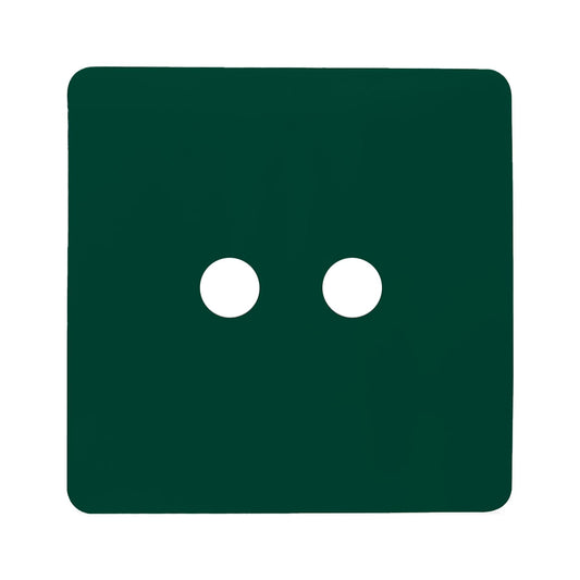 Trendi Switch 2 Gang Spare Faceplate For Co-Axial Modern Designer Television Socket Dark Green