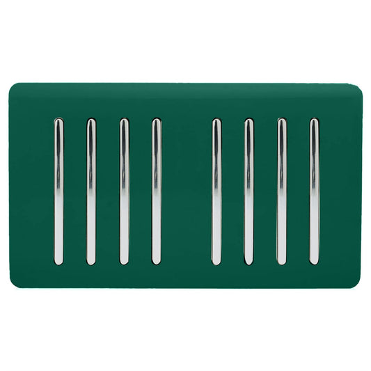Trendi Switch 8 Gang 1 or 2 Way Light Switchin Dark Forest Green