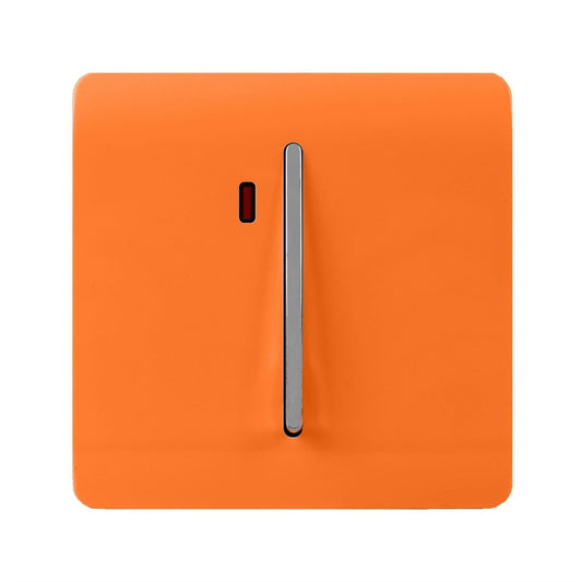 Trendi Switch 1 Gang Spare Faceplate For Modern Designer Heavy Duty Switch in Sunset Orange