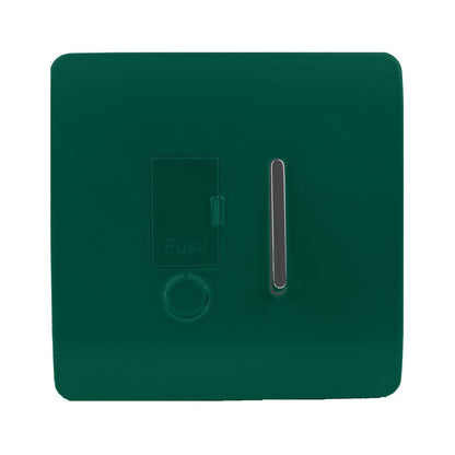 Trendi Switch 13 Amp Fused Spur with Flex Outlet in Dark Forest Green