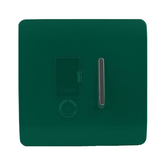 Trendi Switch 13 Amp Fused Spur with Flex Outletin Dark Forest Green
