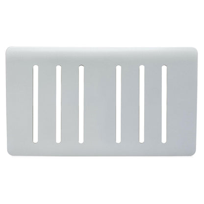 Trendi Switch 6 Gang Spare Faceplate for Modern Designer Light Switch in Platinum Silver
