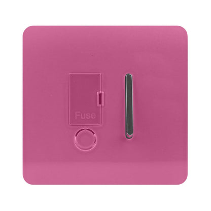 Trendi Switch 13 Amp Fused Spur with Flex Outlet in Candy Pink