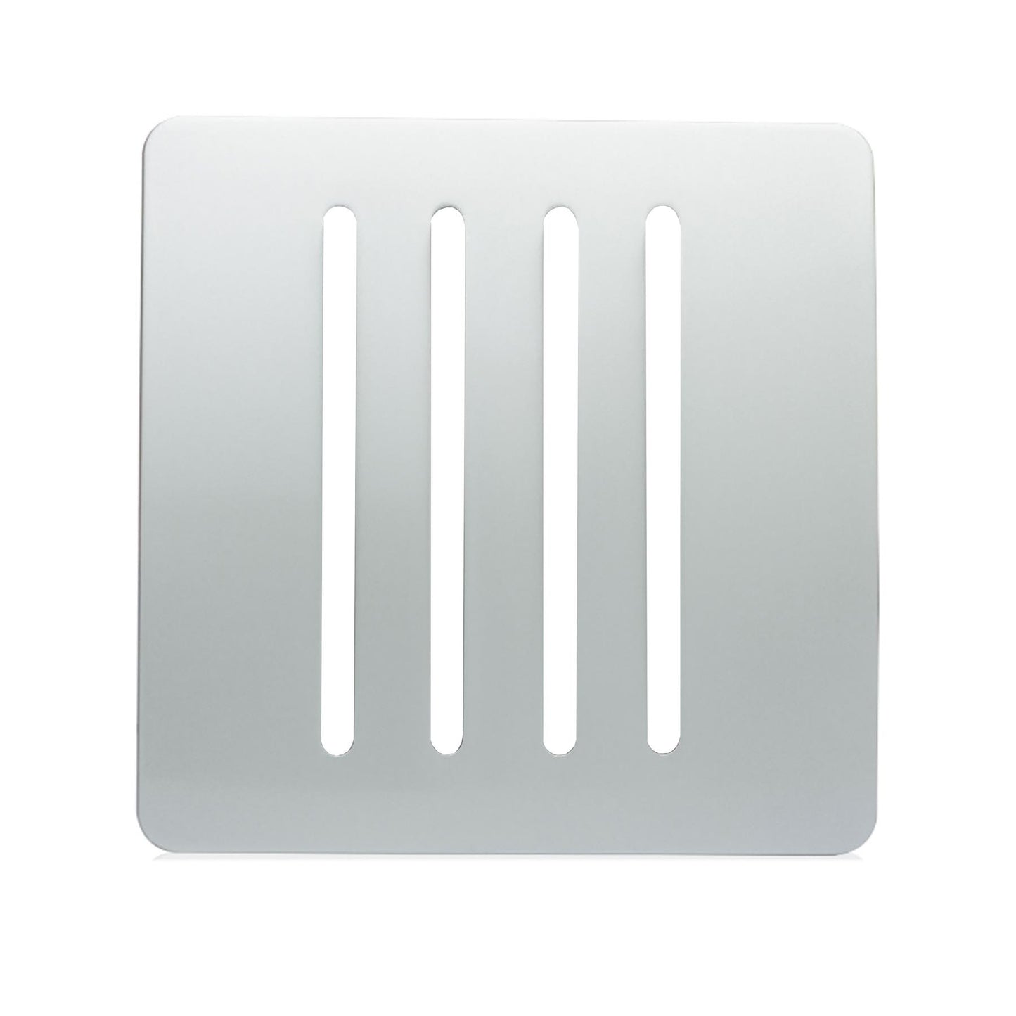 Trendi SPARE FACEPLATE For 4 Gang 2 Way 10 Amp Rocker Light Switch Silver