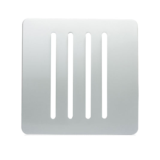 Trendi SPARE FACEPLATE For 4 Gang 2 Way 10 Amp Rocker Light Switch Silver