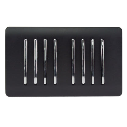 Trendi Switch 8 Gang 1 or 2 Way Light Switch in Matt Black