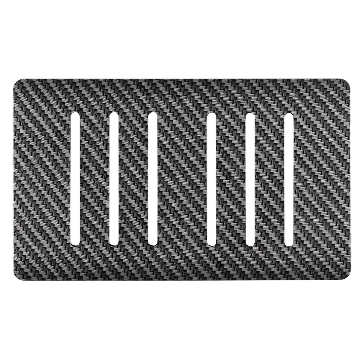 Trendi Switch 6 Gang Spare Faceplate for Modern Designer Light Switch in Carbon Fibre