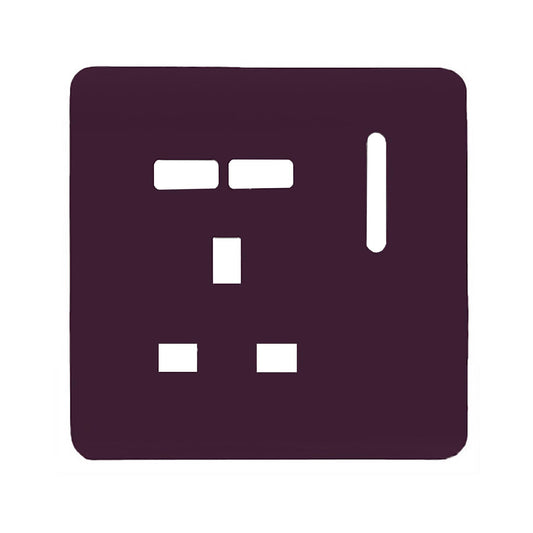 Trendi Switch 1 Gang USB Spare Faceplate For Modern Designer Plug Socket in Plum Purple