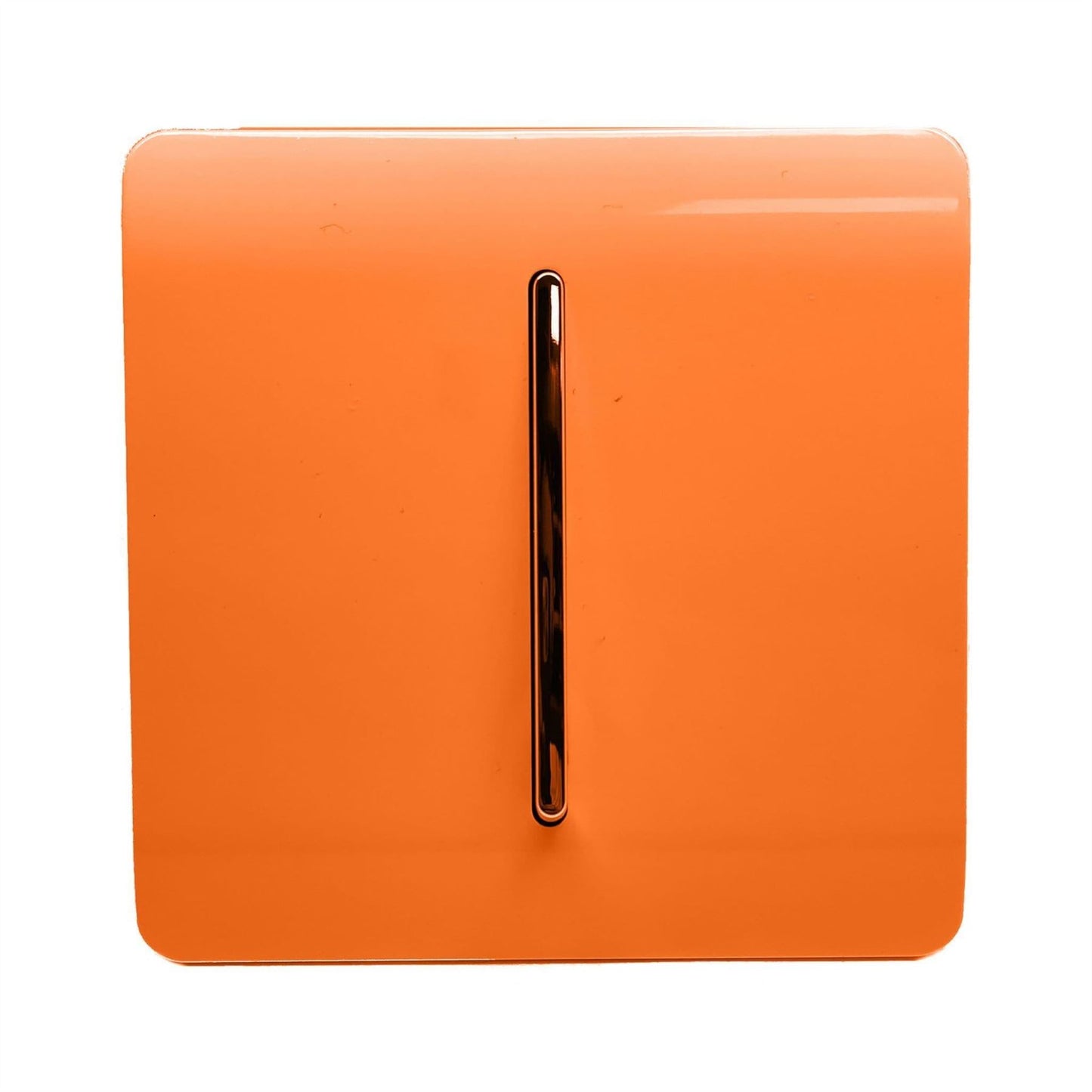 Trendi Switch 1 Gang Retractive Doorbell Switchin Sunset Orange
