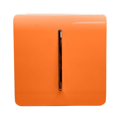 Trendi Switch 1 Gang Retractive Doorbell Switch in Sunset Orange