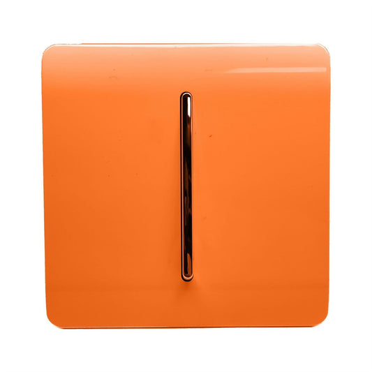 Trendi Switch 1 Gang Retractive Doorbell Switchin Sunset Orange