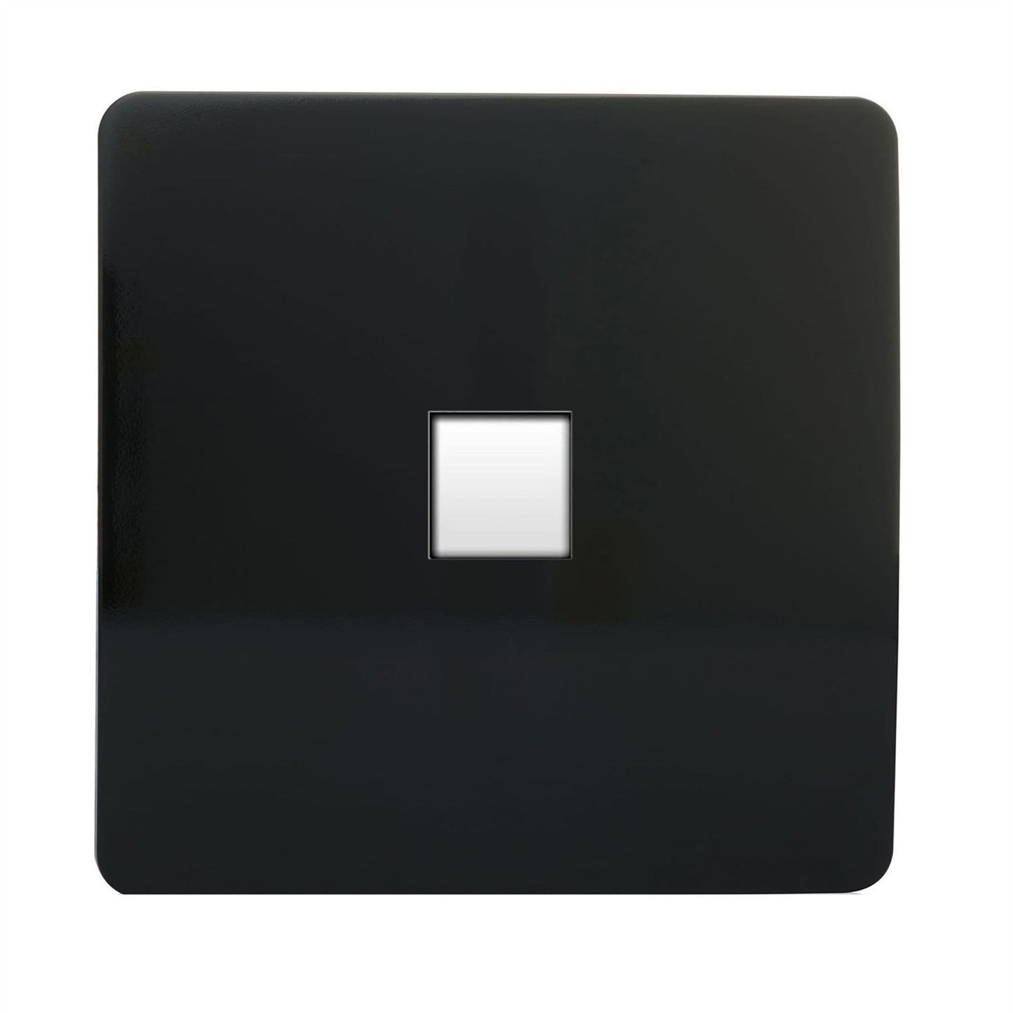 Trendi Switch 1 Gang Cat 3 Telephone Slave Socketin Piano Black