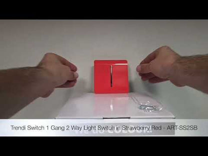 Trendi Switch 1 Gang 1 or 2 way Rocker Light Switch in Strawberry Red