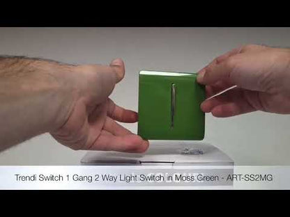 Trendi Switch 1 Gang 1 or 2 way Rocker Light Switch in Moss Green