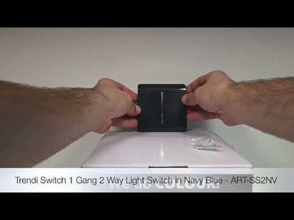 Trendi Switch 1 Gang 1 or 2 way Rocker Light Switch in Navy Blue