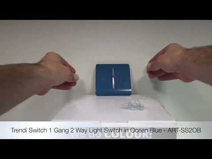 Trendi Switch 1 Gang 1 or 2 way Rocker Light Switch in Ocean Blue