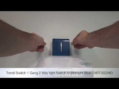 Trendi Switch 1 Gang 1 or 2 way Rocker Light Switch in Midnight Blue