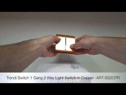 Trendi Switch 1 Gang 1 or 2 way Rocker Light Switch in Copper